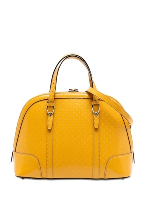 Gucci Pre-Owned 2016-2026 Medium Microguccissima Patent Nice Dome satchel - Yellow