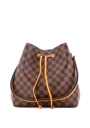 Louis Vuitton Pre-Owned NeoNoe Handbag Damier with Leather MM bucket bag - Brown