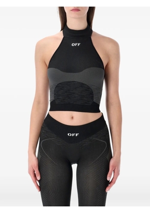 Off-White halter-neck active top - Black