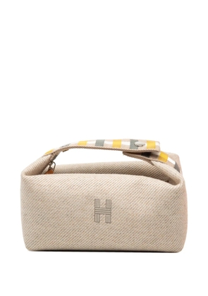 Hermès Pre-Owned 2020-2025 Small Wool Bride A Brac Au Carre Case vanity bag - Brown