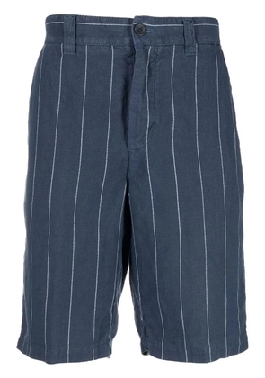 120% Lino pinstriped linen bermuda shorts - Blue