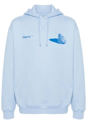 OBJECTS IV LIFE Boulder-print cotton hoodie - Blue