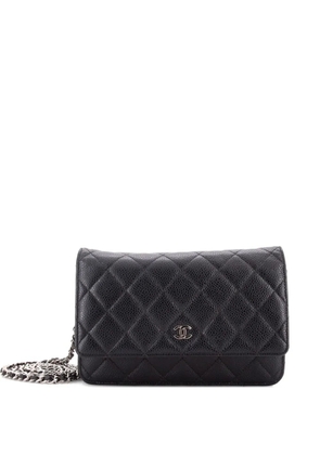 CHANEL Pre-Owned Wallet on Chain Quilted Caviar crossbody bag - Black