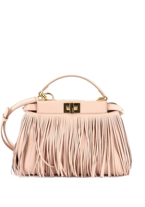 Fendi Pre-Owned Peekaboo Bag Fringe Leather Mini satchel - Pink