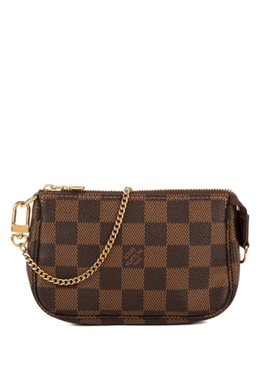 Louis Vuitton Pre-Owned 2010 checkered chain mini bag - Brown