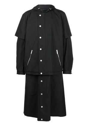 44 LABEL GROUP single-breasted trench coat - Black