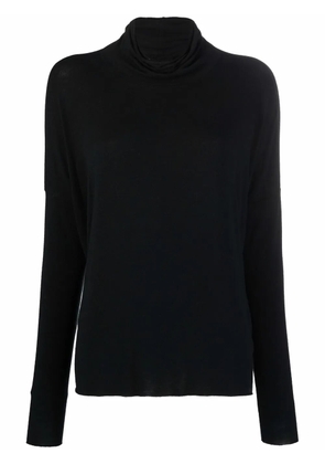 Kristensen Du Nord cowl-neck tonal jersey - Black