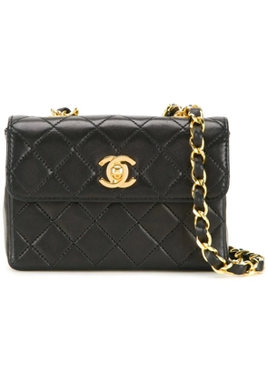 CHANEL Pre-Owned micro flap shoulder bag - Black