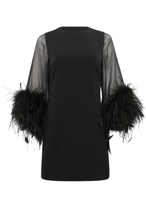 alice + olivia Izola feathered minidress - Black