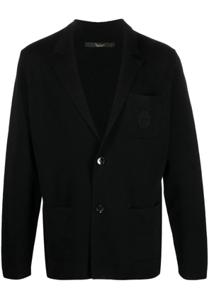 Billionaire single-breasted knitted blazer - Black