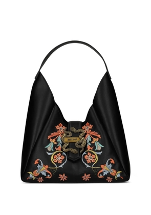 Just Cavalli floral snake shoulder bag - Black