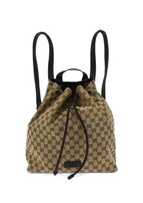 Gucci Pre-Owned 1990-2000s gg drawstring backpack - Neutrals