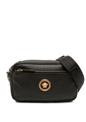 Versace Pre-Owned 2010-2026 Grained Calfskin La Medusa Convertible Camera Bag crossbody bag - Black