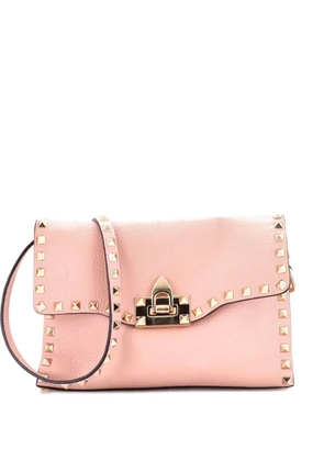Valentino Garavani Pre-Owned Rockstud Flip Lock Flap Bag Leather Medium crossbody bag - Neutrals