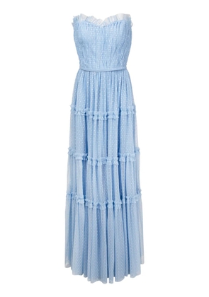 Lethicia Bronstein Isabela strapless tulle gown - Blue
