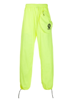 Off-White logo printed track pants - Yellow