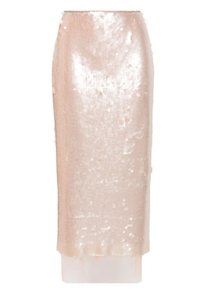 V:PM ATELIER Citrus sequinned pencil skirt - Neutrals