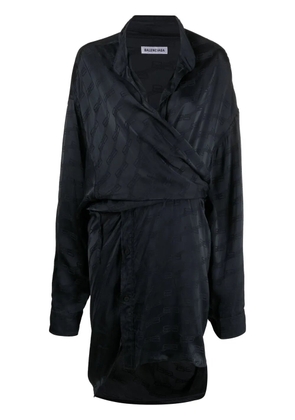 Balenciaga BB Monogram wrap dress - Grey