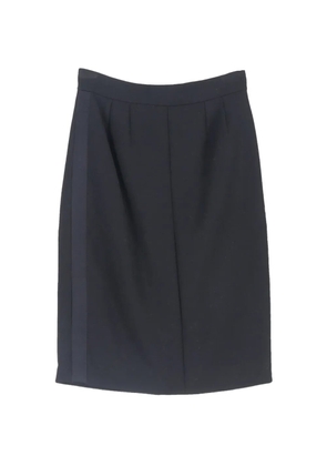 CHANEL Pre-Owned side-stripe pencil skirt - Black