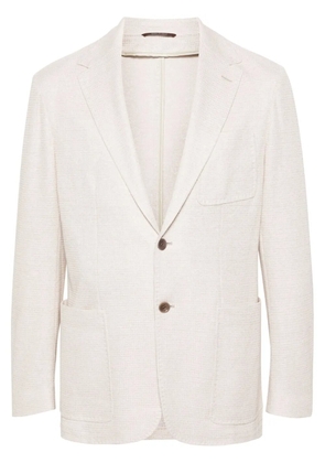 Canali mélange-effect single-breasted blazer - Neutrals