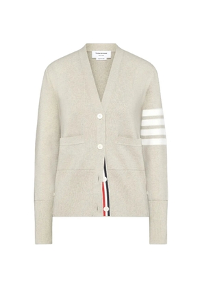 Thom Browne 4-bar V-neck cardigan - Neutrals