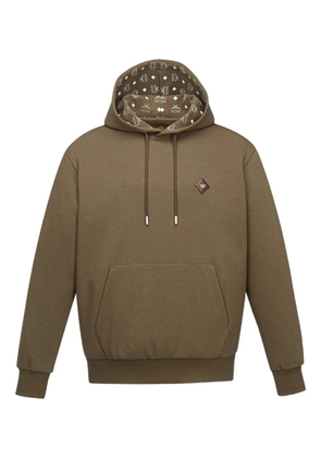 MCM logo patch ponte hoodie - Brown