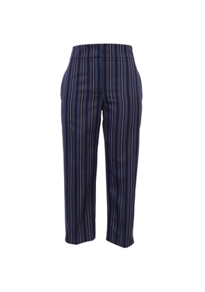 Burberry Pre-Owned striped cropped trousers - Blue