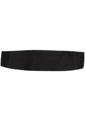 Zegna pleated silk cummerbund - Black