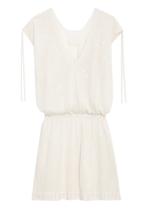 Zadig&Voltaire Alanis crochet-knit minidress - Neutrals