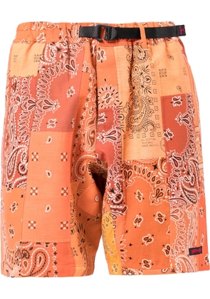 Readymade paisley-print buckle-fastening shorts - Orange