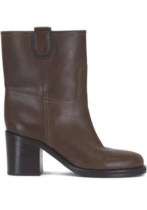 Brunello Cucinelli 60mm City pull-tab boots - Brown