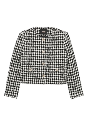 Maje houndstooth-pattern blazer - White