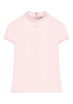 Courrèges crêpe short-sleeves shirt - Pink