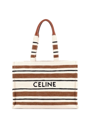 Celine Pre-Owned Cabas Thais Striped Jacquard Textile Large tote bag - Brown