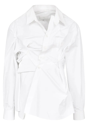 Maison Margiela asymmetric gathered shirt - White