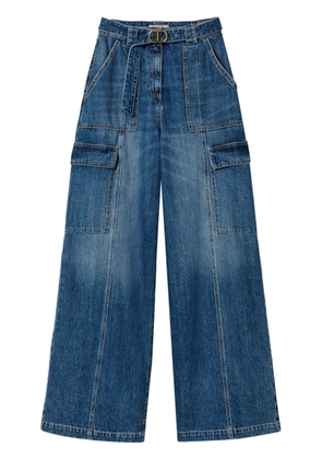 TWINSET high-rise belted jeans - Blue