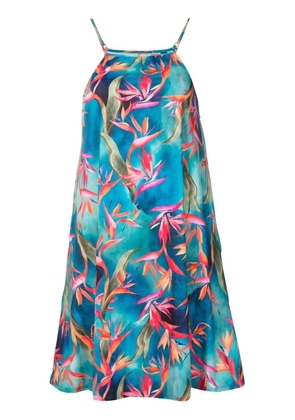 Lygia & Nanny Isis-printed spaghetti-strap dress - Blue