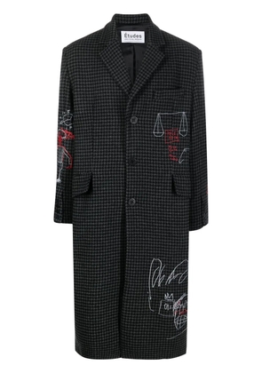 Études Studio Jack Johnson houndstooth coat - Black