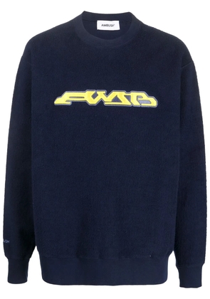 AMBUSH graphic-print long sleeves sweatshirt - Blue