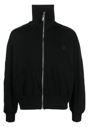 Youths In Balaclava logo-embroidered zip-up sweatshirt - Black