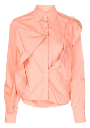 Kolor asymmetric-detail long-sleeve shirt - Pink