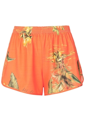 Lygia & Nanny floral-print high-waist shorts - Orange