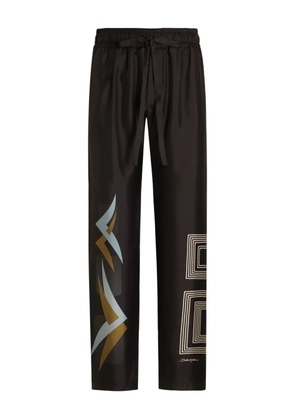 Dolce & Gabbana geometric-print trousers - Black