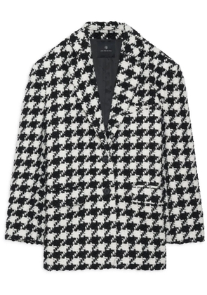 ANINE BING Quinn houndstooth blazer - Black