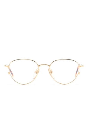 Jean Paul Gaultier round-frame metal optical glasses - Gold