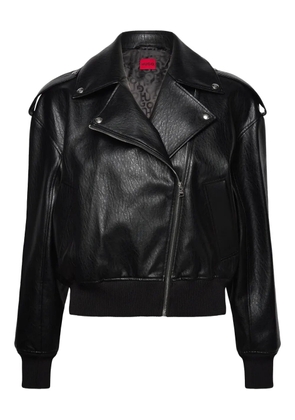 HUGO zip-up biker jacket - Black