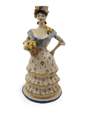 Les-Ottomans Lemon Woman porcelain candle holder - Multicolour