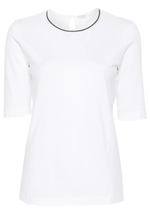Brunello Cucinelli Monili-detail cotton T-shirt - White