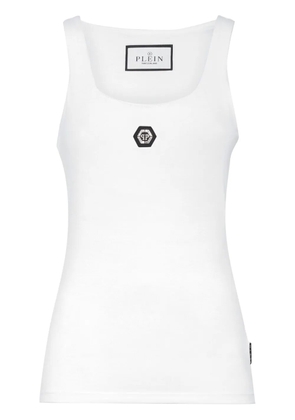 Philipp Plein logo-appliqué tank top - White