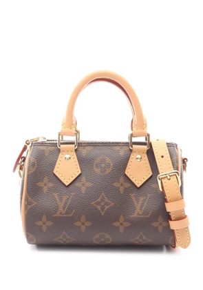 Louis Vuitton Pre-Owned 2022 Monogram Nano Speedy Bandouliere satchel - Brown